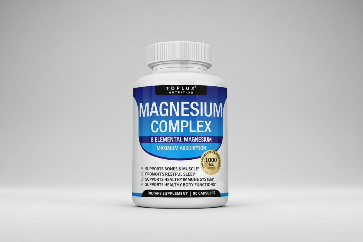 Magnesium Complex Supplement: 1000Mg of 8-Element Magnesium, 90 Capsules